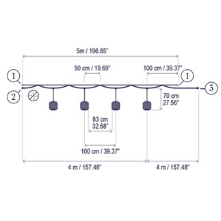 Lampada a Sospensione per Esterni - Nans Catenary | ISArreda