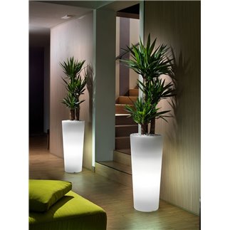 Round Cachepot with LED Light - Gaia | ISArreda