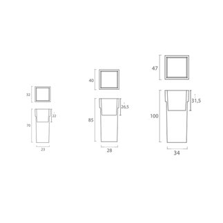 Outdoor Vase with LED Light - Nova