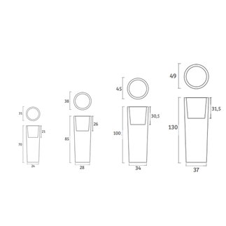 Outdoor Colored Vase - Lyxo - Gaia | ISArreda