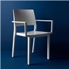 Polycarbonate Chair with Armrests - Kate