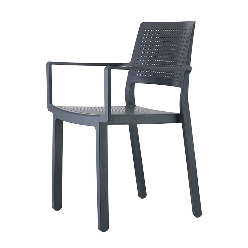 Colored Restaurant Chair with Armrests - Emi | Scab