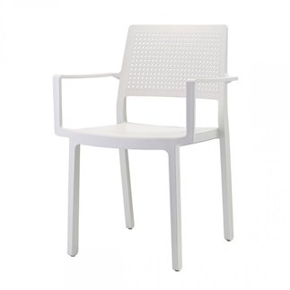 Colored Restaurant Chair with Armrests - Emi