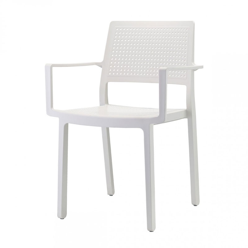 Colored Restaurant Chair with Armrests - Emi | Scab