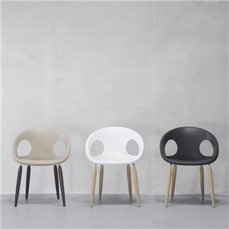 Chair with Wooden Legs - Natural Drop