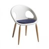 Chair with Wooden Legs - Natural Drop