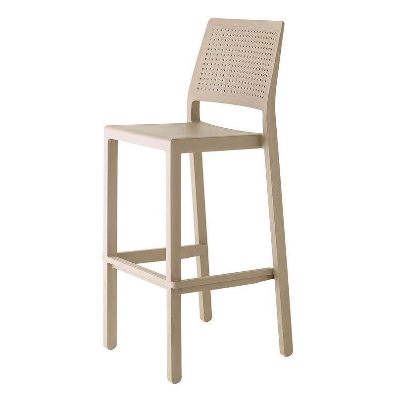 High Bar Stool with Backrest - Emi | Scab