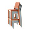 High Bar Stool with Backrest - Emi