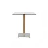 Table Base with Wooden Column - Natural Tiffany