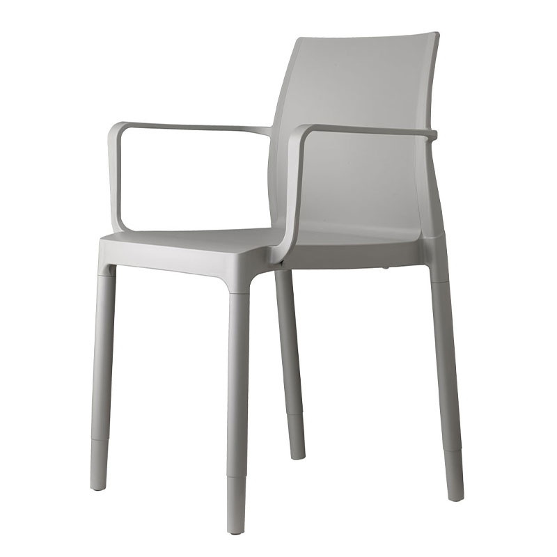 Outdoor Plastic Bar Chair with Armrests - Chloè | Scab