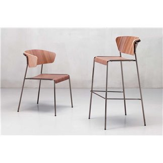 High Wooden Bar Stool - Lisa | Scab