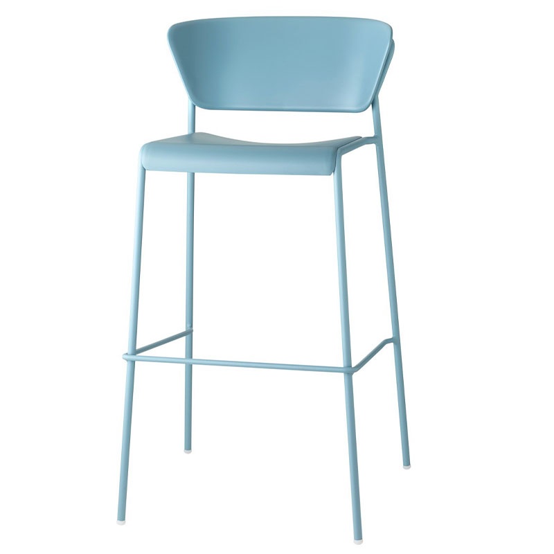 Plastic Stool with Backrest - Lisa | Scab