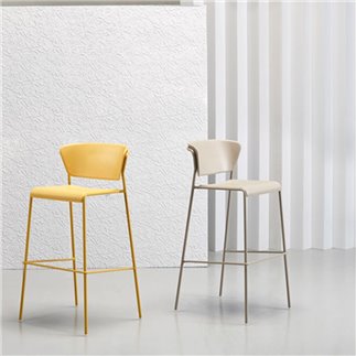 Plastic Stool with Backrest - Lisa | Scab