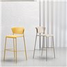 Plastic Stool with Backrest - Lisa