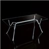 Rectangular table with glass top - Pegaso