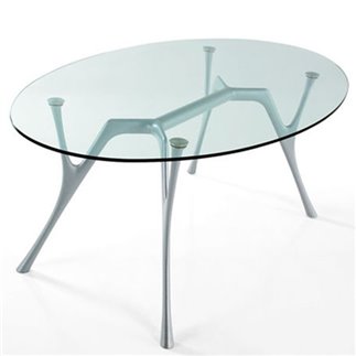 Oval Table with Glass Top - Pegaso | Caimi Brevetti