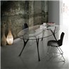 Oval table with glass top - Pegaso