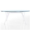 Oval table with glass top - Pegaso