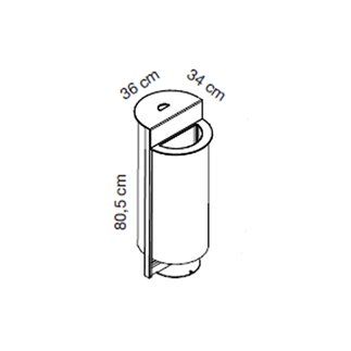 Posacenere Esterno - Torre | Arredamento Design Online | ISA Project