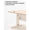 Single operating desk with front panel - Ogi N