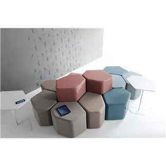 Coloured pouf waiting room - Bazalto | IsaProject