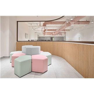 Coloured pouf waiting room - Bazalto | IsaProject