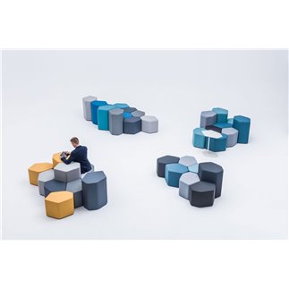 Coloured pouf waiting room - Bazalto | IsaProject