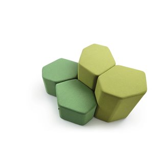 Coloured pouf waiting room - Bazalto | IsaProject