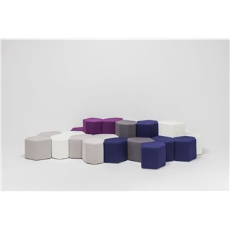 Coloured pouf waiting room - Bazalto | IsaProject