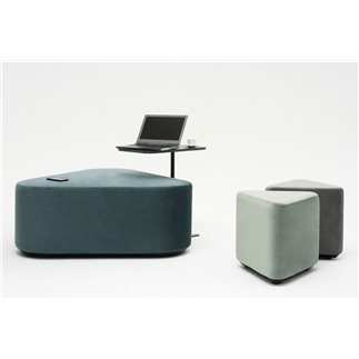 Ottoman for waiting room with or without planter - Hana