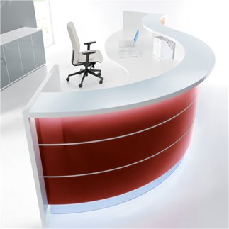 Reception desk with glass top - Valde