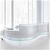 Backlit reception desk with desk - Valde