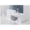 Linear reception desk with desk - Linea