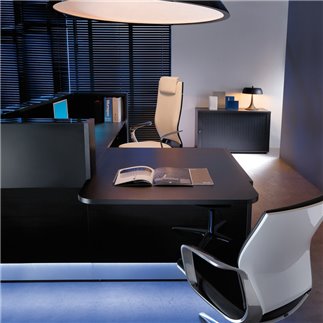 Bancone reception angolare con desk - Linea