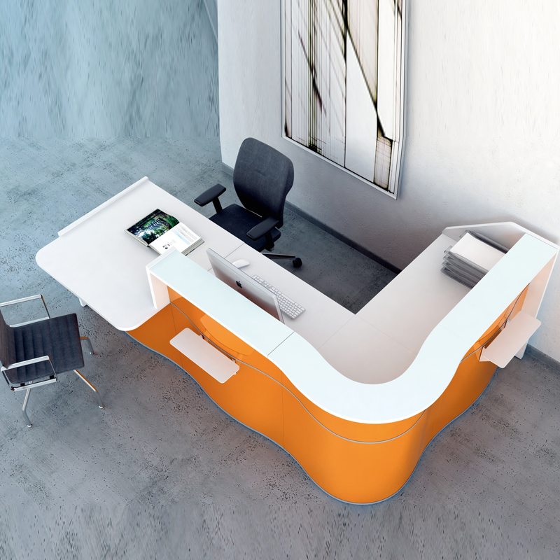 Bancone reception angolare con desk | ISA Project