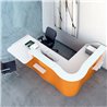 Corner reception desk with desk - Wave