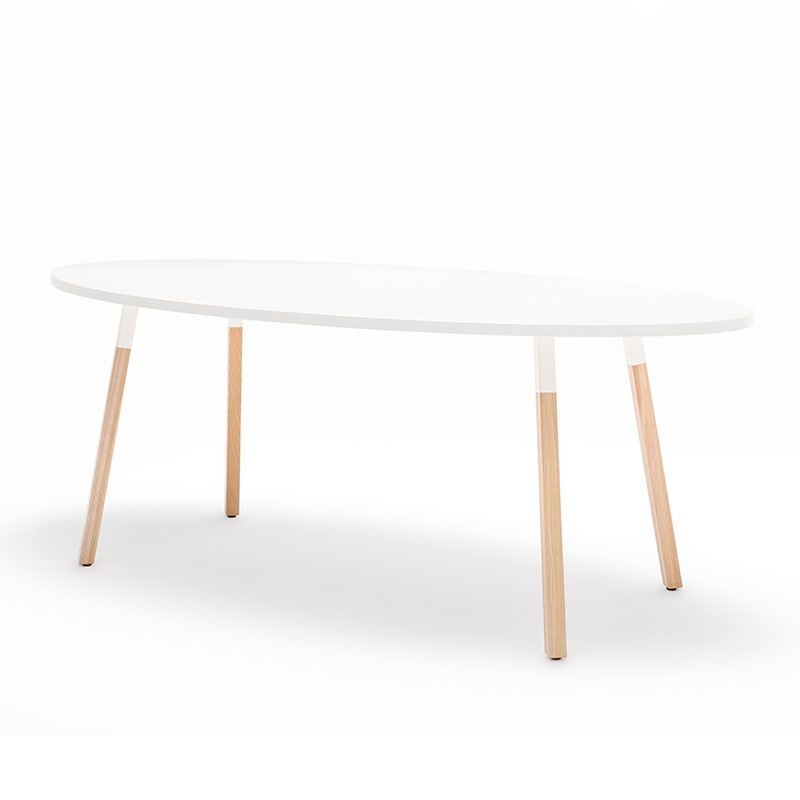 Conference table with wooden legs - Ogi W | IsaProject