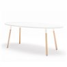 Conference table with wooden legs - Ogi W