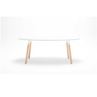 Conference table with wooden legs - Ogi W