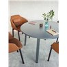 Small meeting table with metal legs - Ogy A