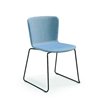 Upholstered chair with sled legs - Calla