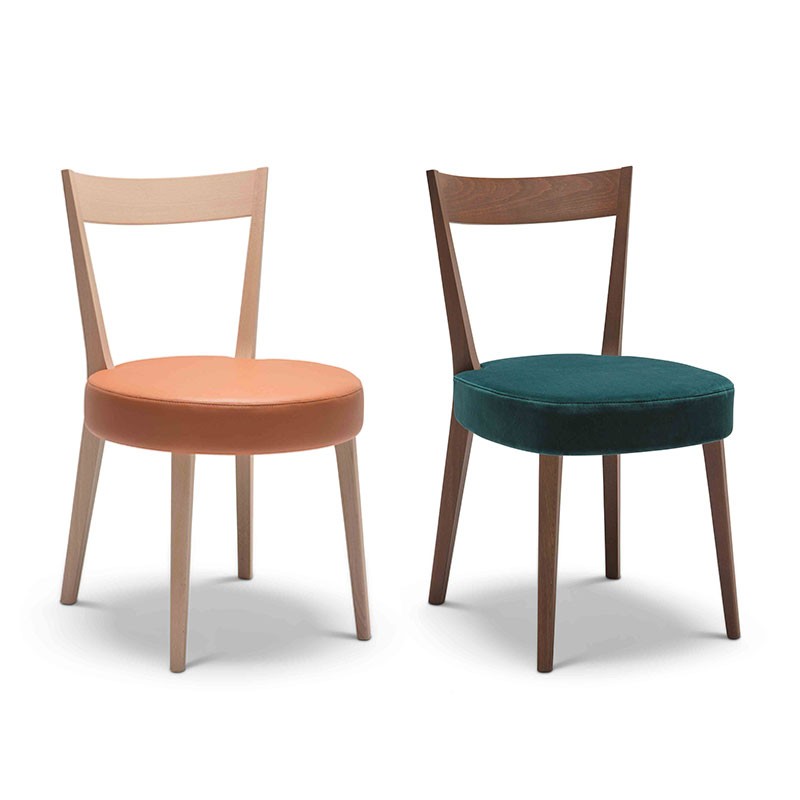 Design Wooden Chair with Velvet Cushion Seat - Odeon | ISA Project