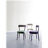 Beech Wood Chair with Eco-Leather Cushion Seat - Ariston