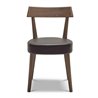 Beech Wood Chair with Eco-Leather Cushion Seat - Ariston