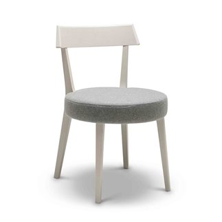 Beech Wood Chair with Eco-Leather Cushion Seat - Ariston | Origins 1971