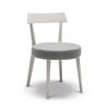 Beech Wood Chair with Eco-Leather Cushion Seat - Ariston