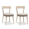 Beech Wood Chair with Eco-Leather Cushion Seat - Ariston