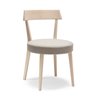 Beech Wood Chair with Eco-Leather Cushion Seat - Ariston