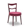 Restaurant Wood Chair Upholstered in Eco-Leather - Eden