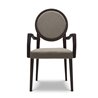 Wood Chair with Cushion Seat and Armrests - Medaillon